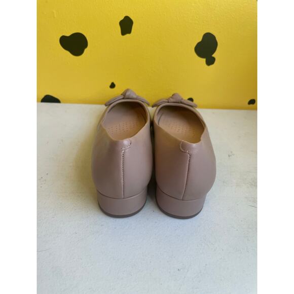 Easy Spirit Ballet Flats Shoes Pointed Womens 10.5 M Taupe Leather Preppy - Picture 4 of 6